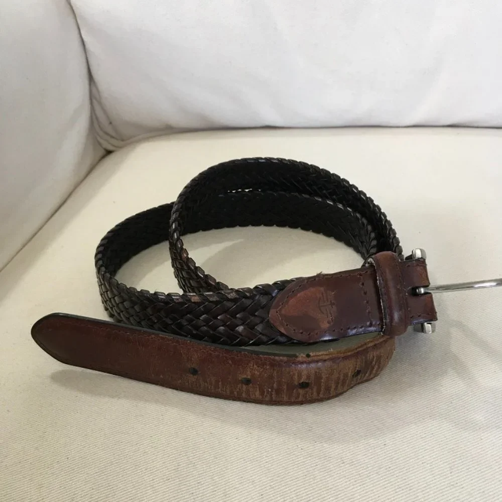 Men's Comfort stretch Braided Leather Bonded Lacing Belt Size 38/95